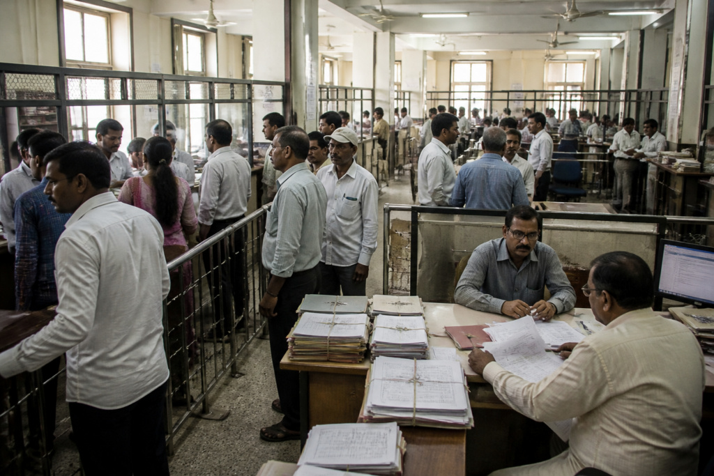 Maharashtra property registration rules displayed at a property registration office in Pune