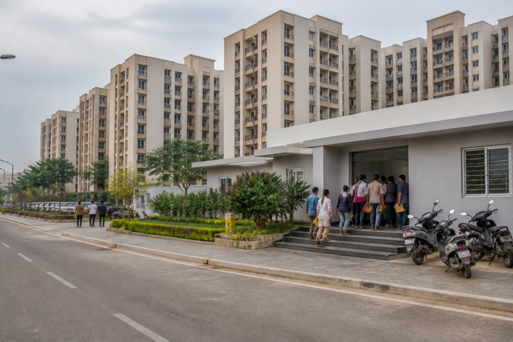 MHADA Pune housing applications represented by a residential housing complex in Pune