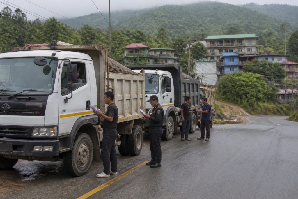 Lawngtlai truck seizure involving unregistered vehicles in Mizoram