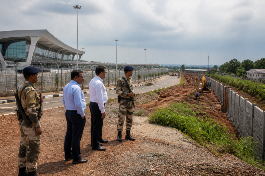 Deoghar airport surveillance and safety monitoring around the airport perimeter