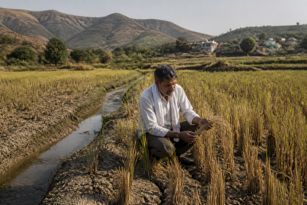 Mulshi drought list dispute as damaged paddy fields face water scarcity in Pune district