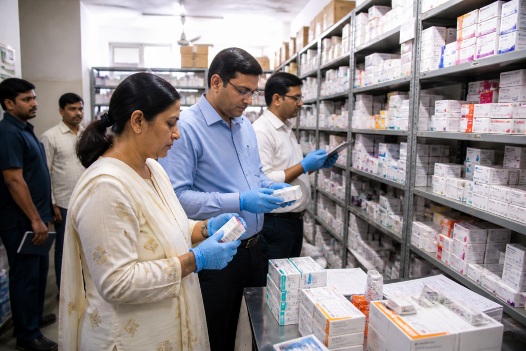 Maharashtra FDA action involving seized medicines and drug inspections