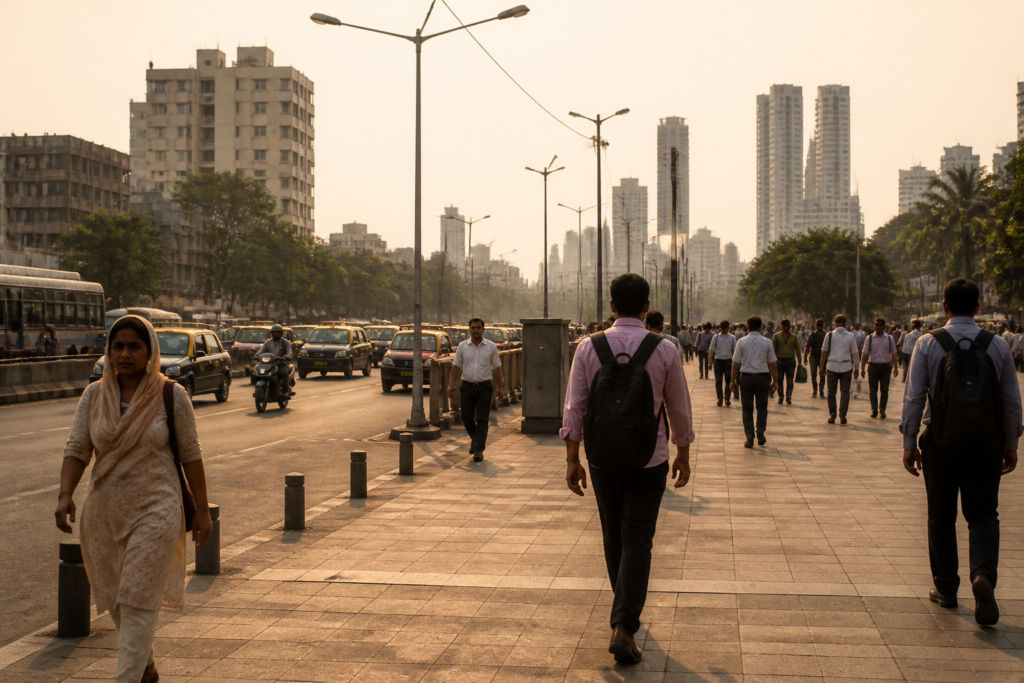 Mumbai heatwave warning as residents face hot, humid weather under a hazy city skyline