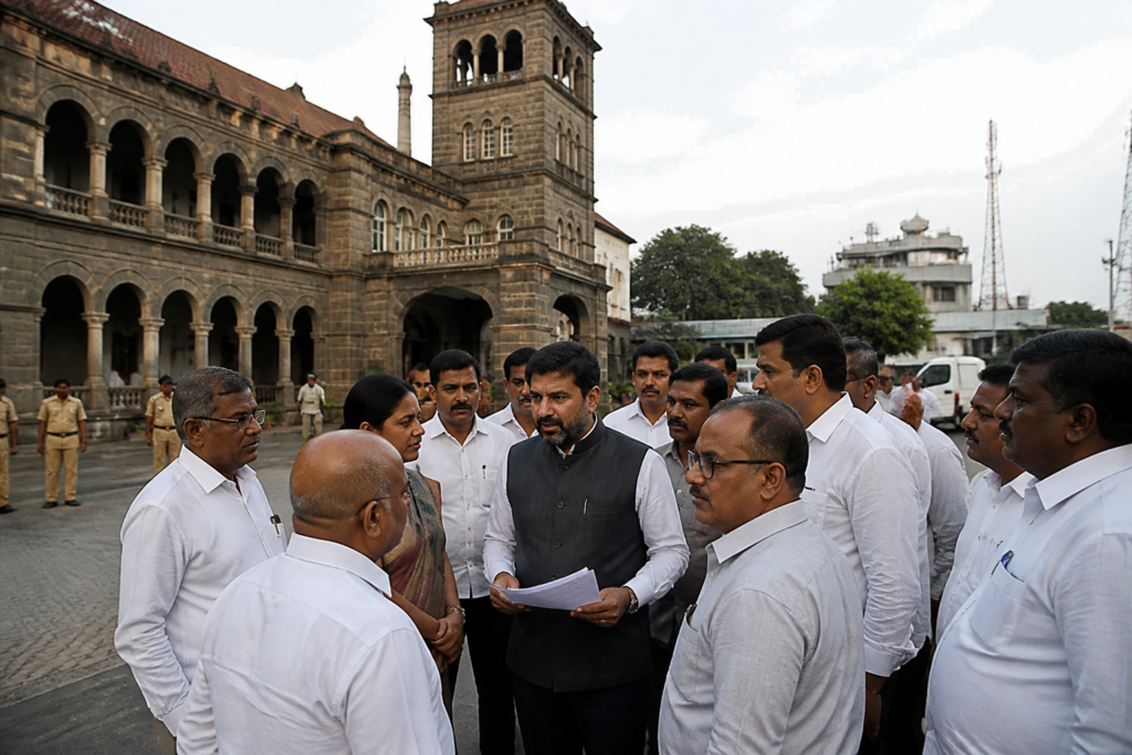Pune BJP corporators face disciplinary action over absence from a party campaign event.