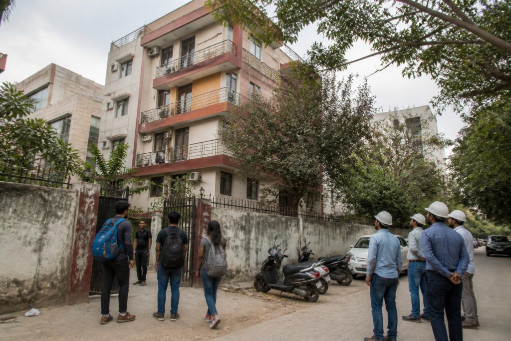 Delhi PG housing in a residential colony near a university campus