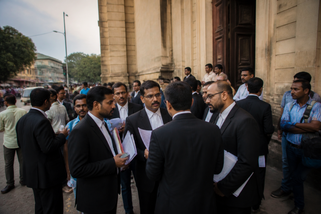 Ahmedabad labour court building where lawyers are striking over the new labour code