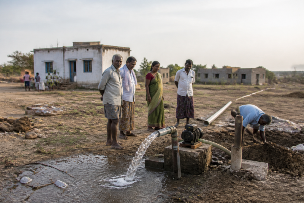 Tirupati drinking water project serving families at a rural Andhra Pradesh settlement