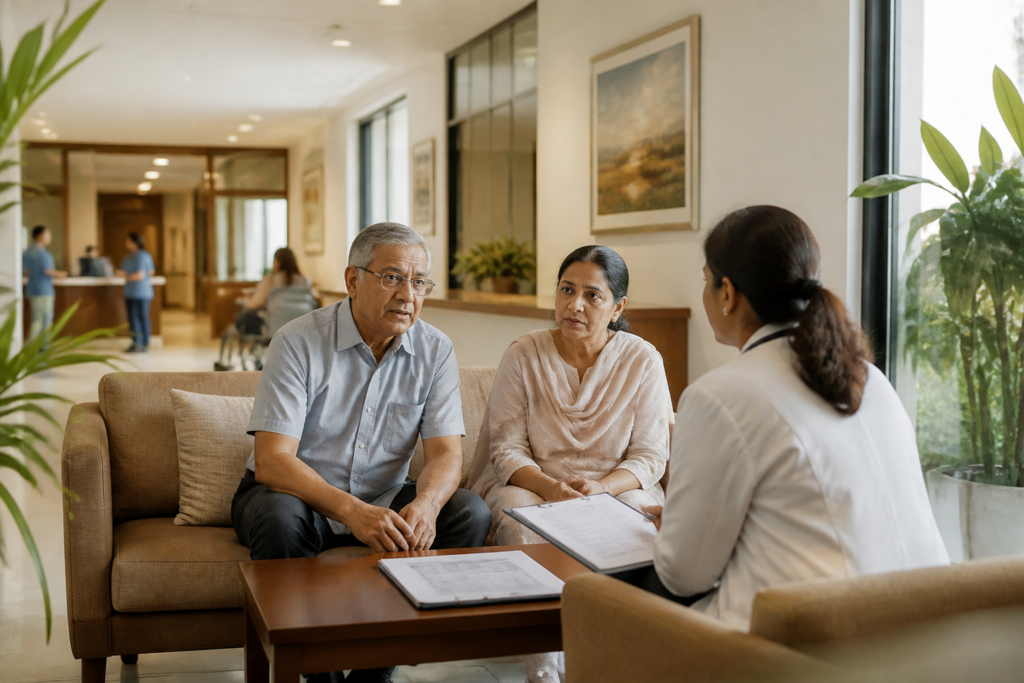 Living will clinic at Sparsh Hospice in Hyderabad supporting advance medical care decisions.