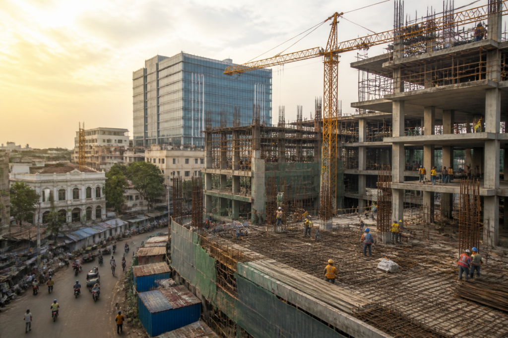 Tamil Nadu stamp duty dispute affecting a joint development construction project and commercial office building