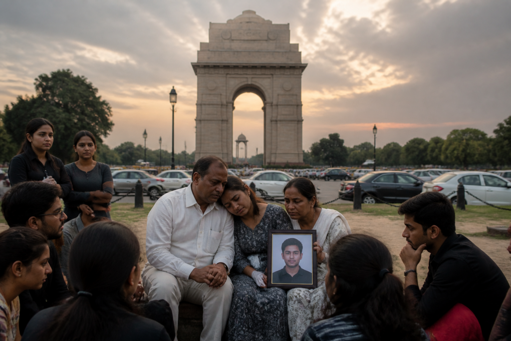 India Gate protest by Ankita Bhandari’s parents with supporters in New Delhi