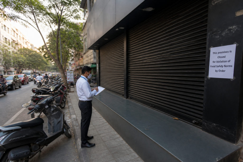 Pune FDA food licence suspension notice linked to a Domino’s outlet in Warje
