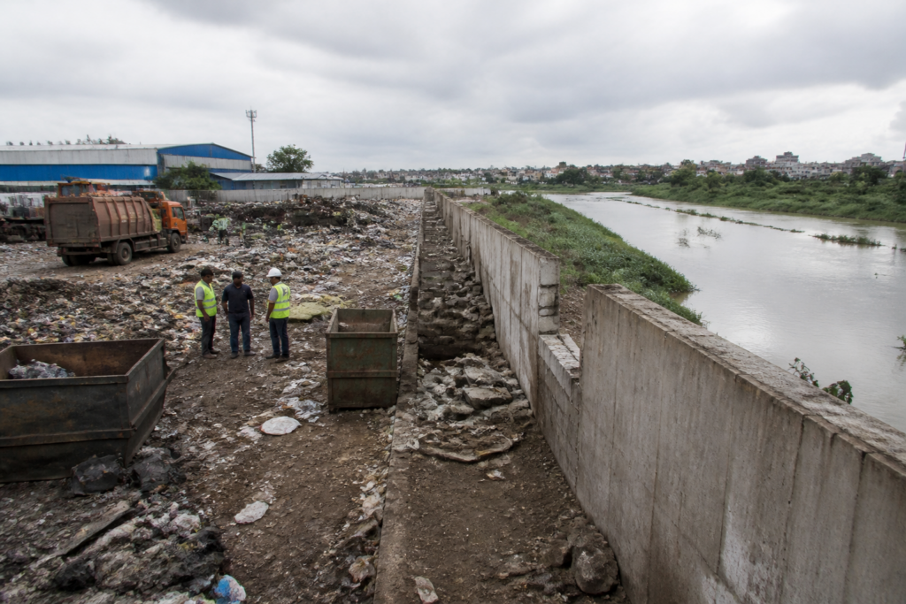 Avadi Corporation waste yard near the Cooum river in Chennai