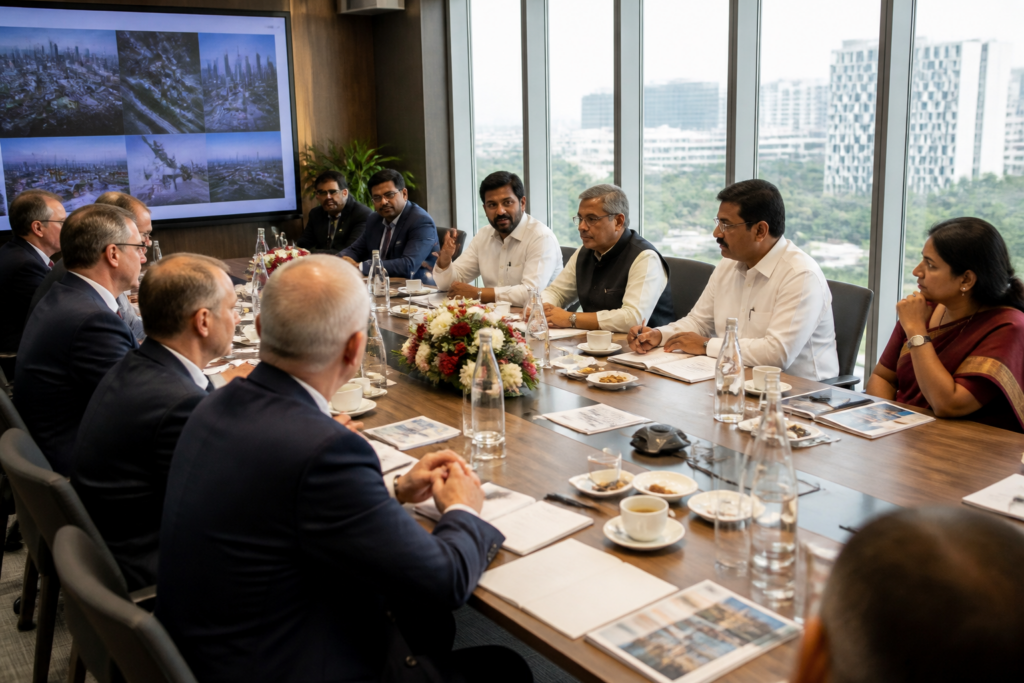 Telangana investment meeting with UK mayors and officials in Hyderabad