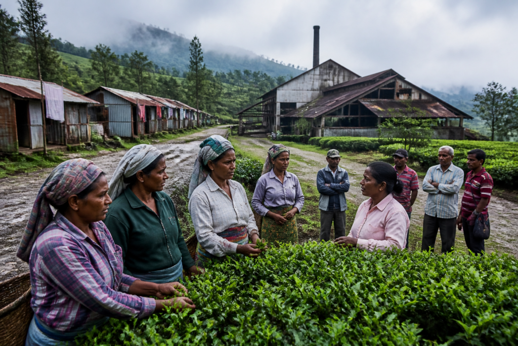 Tea garden workers in North Bengal, linked to the reported tea garden workers aid announcement.