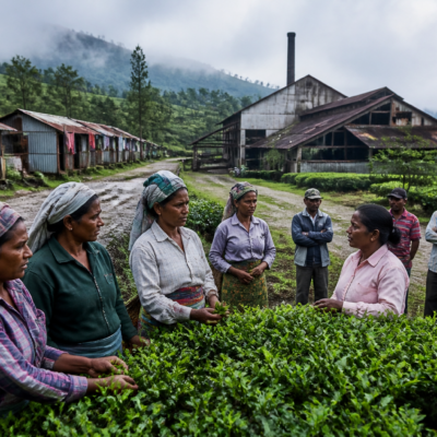 Tea garden workers in North Bengal, linked to the reported tea garden workers aid announcement.