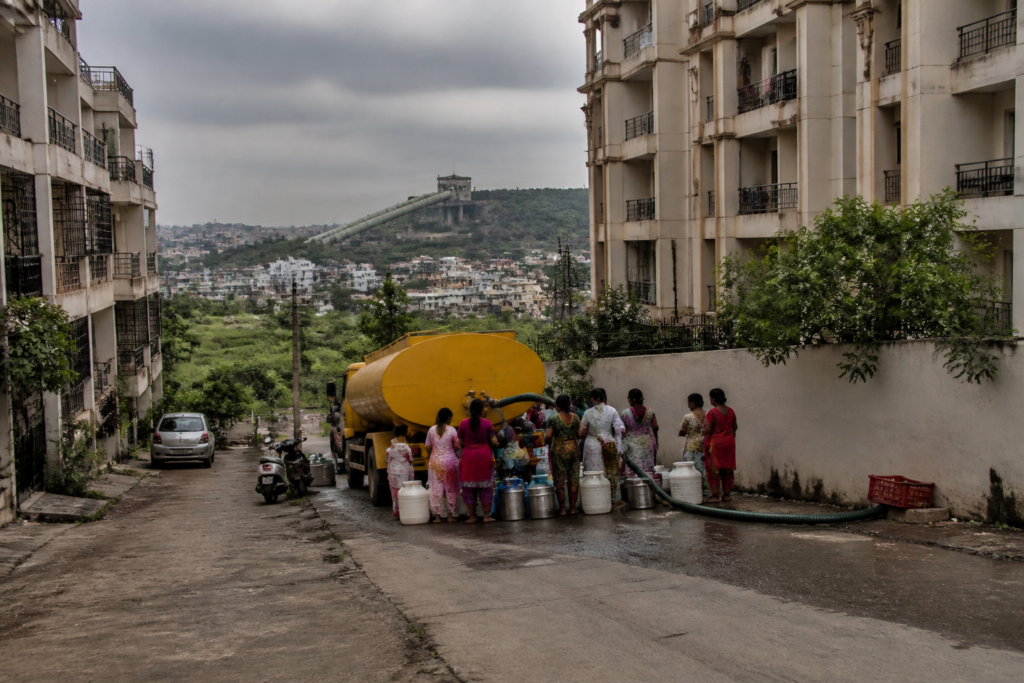 Pune water cut affecting a residential neighbourhood and municipal water infrastructure