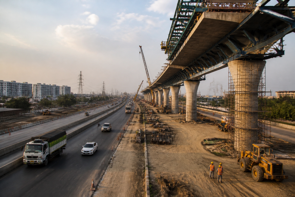 Road project stamp duty dispute affecting a national highway construction site