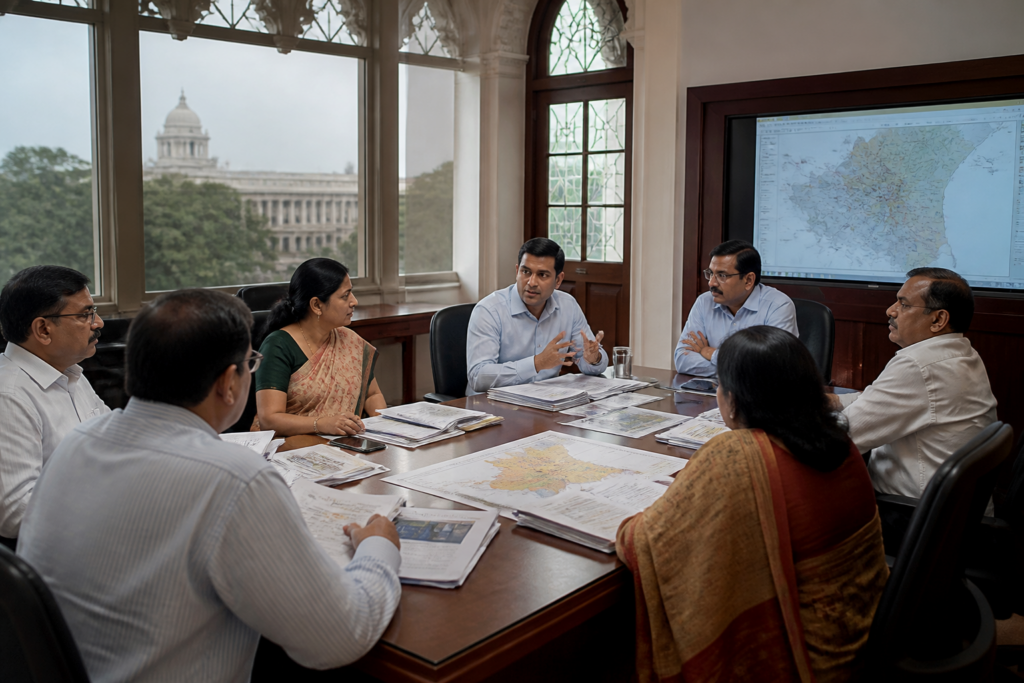 Karnataka gram panchayat reforms discussed at a state decentralisation planning meeting in Bengaluru
