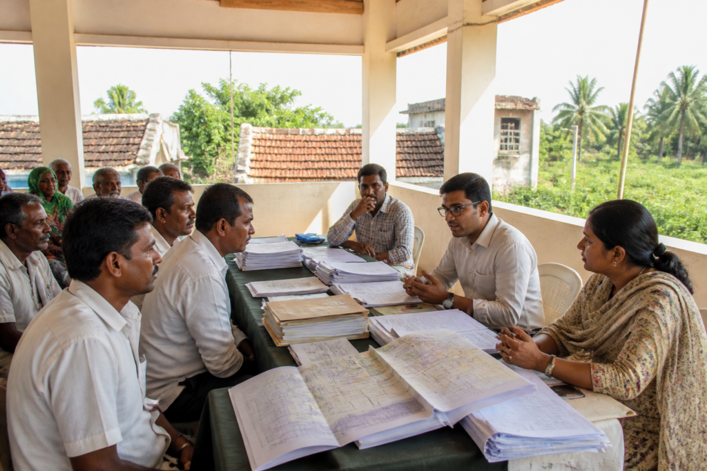 Officials conducting a village-level review of Nellore land grievances in Andhra Pradesh