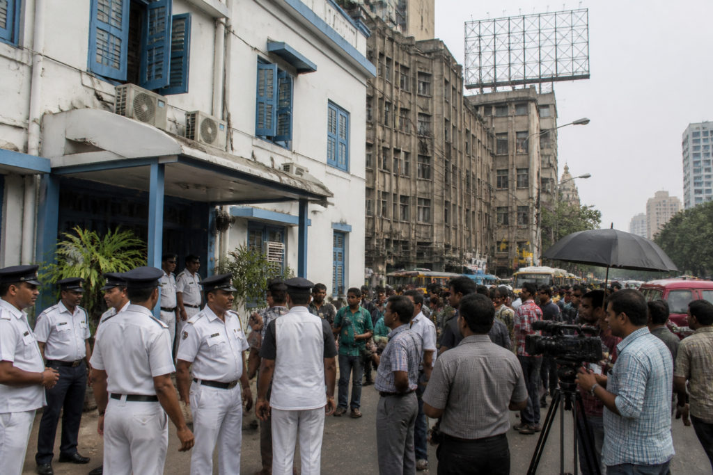 Kolkata billboard case linked to a Camac Street office building and police questioning