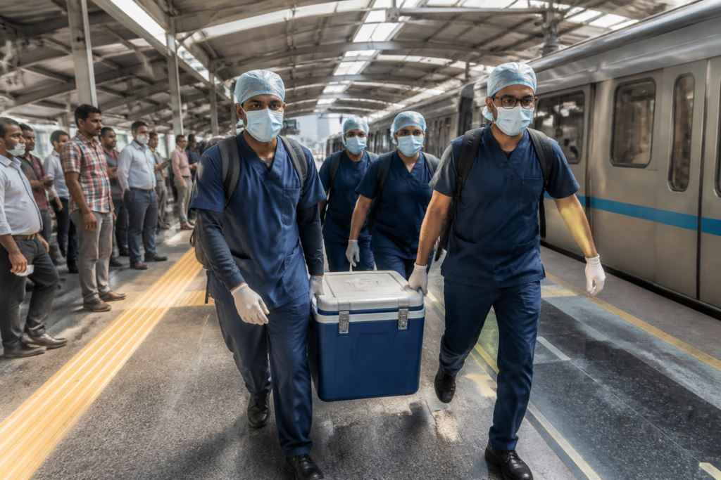 Bengaluru Metro heart transport operation on the Green Line