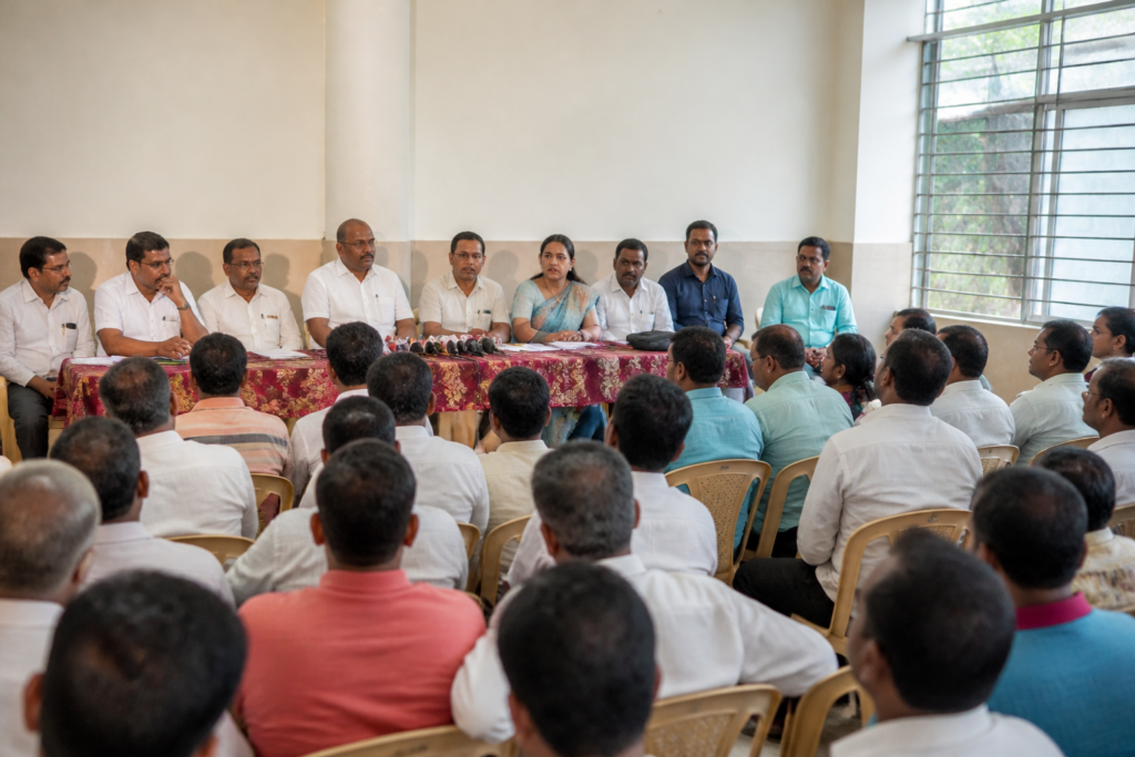 Hunsur ZP reservation protest meeting with local community representatives in Mysuru district