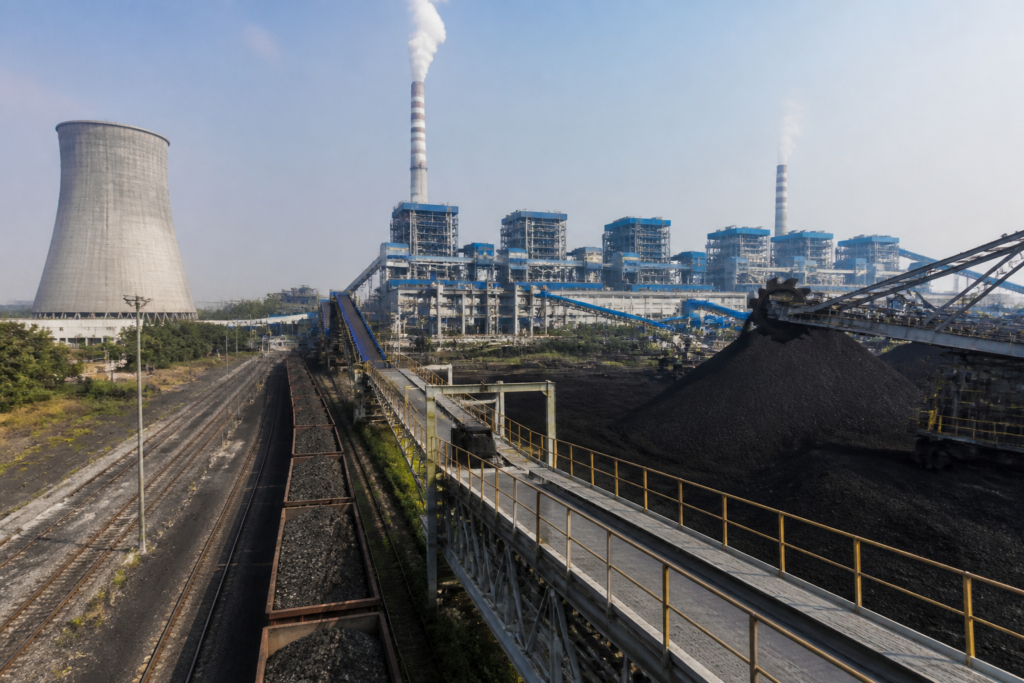 Yadadri Thermal Power Station with coal-handling infrastructure in Telangana