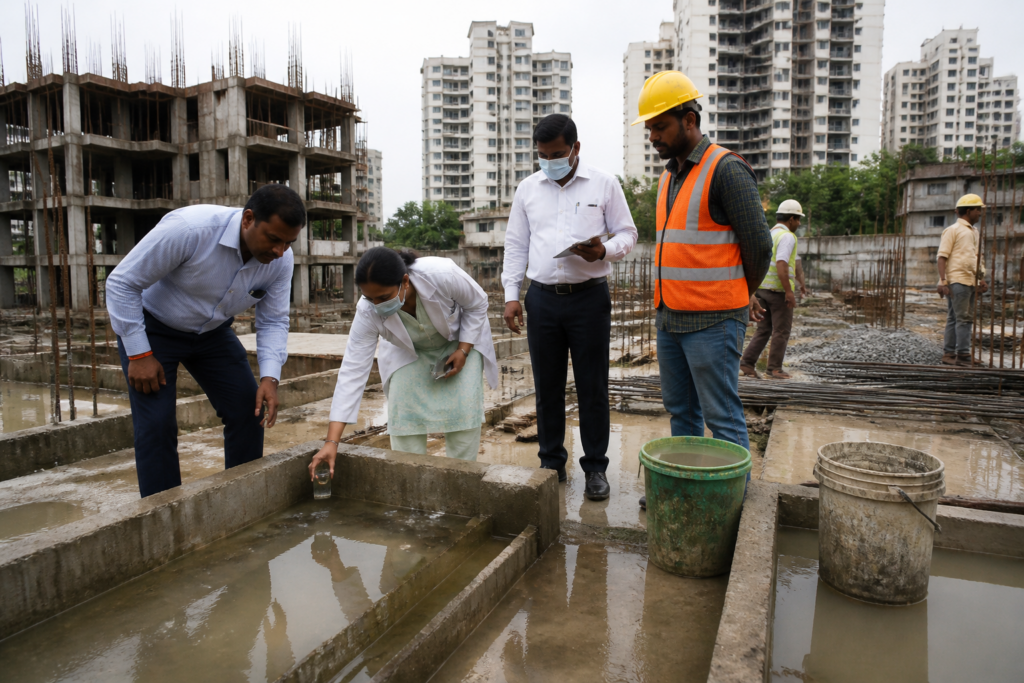 Pune dengue cases linked to stagnant water at a construction site under municipal inspection