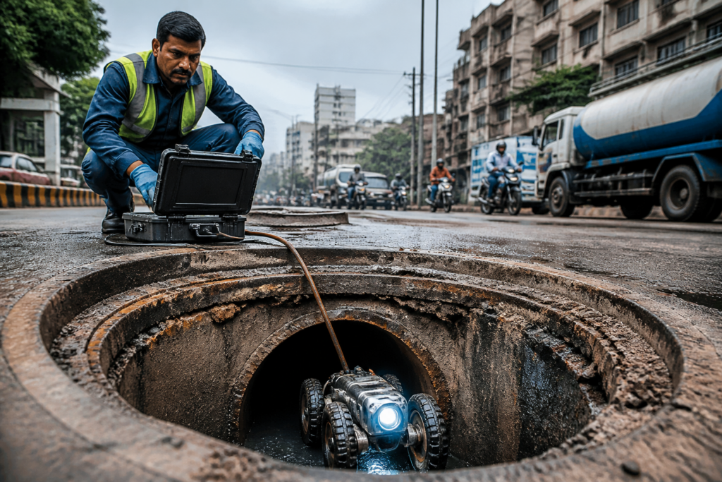 Pune water audit inspecting an ageing underground water pipeline network