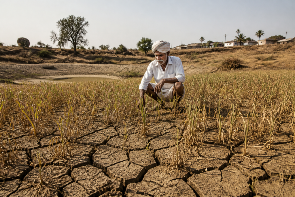 Karnataka drought affecting farmland and rural communities across drought-hit taluks
