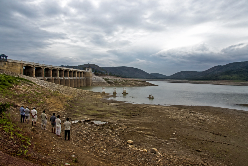 Mettur dam water release halted as the reservoir recedes below 60 feet in Tamil Nadu.