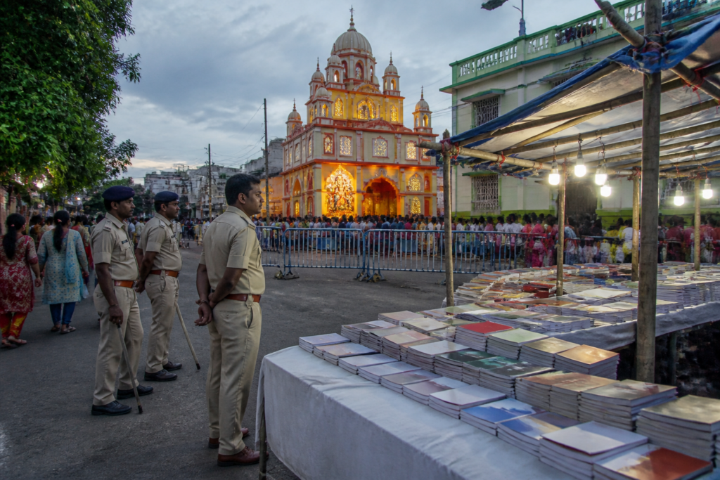 Calcutta High Court book stall order involving a CPM stall near a Durga Puja pandal in Bongaon