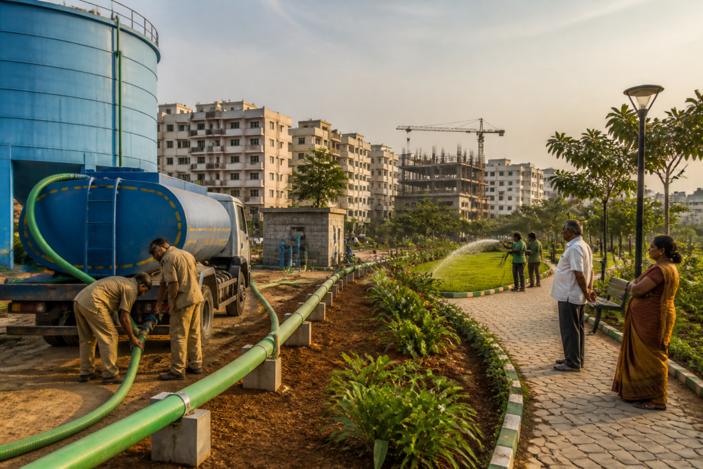 Malkajgiri water conservation measures include treated sewage water use in Hyderabad