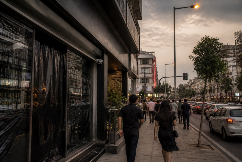 Bengaluru dry day order affecting a city bar and restaurant district