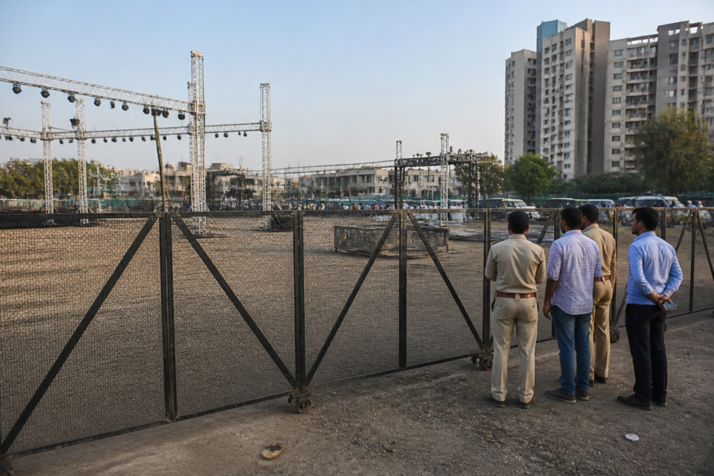 Ahmedabad garba plot sealed by AMC after organisers failed to pay civic dues