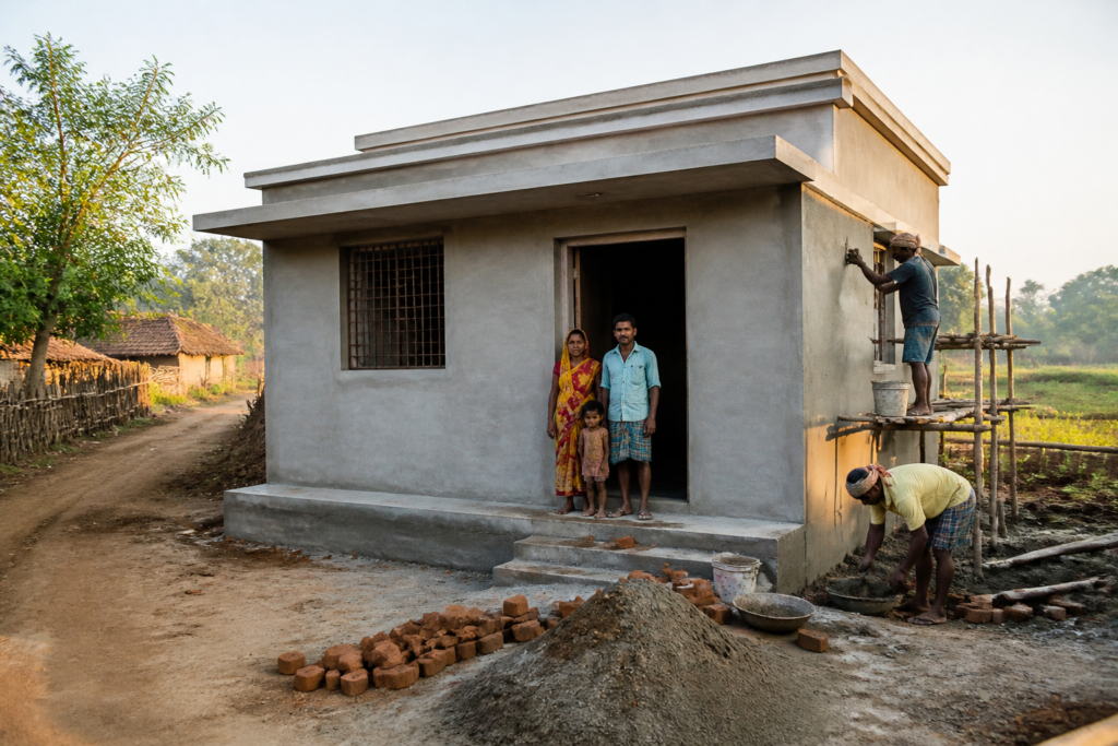 Antyodaya Gruha Yojana homes being built for rural families in Odisha
