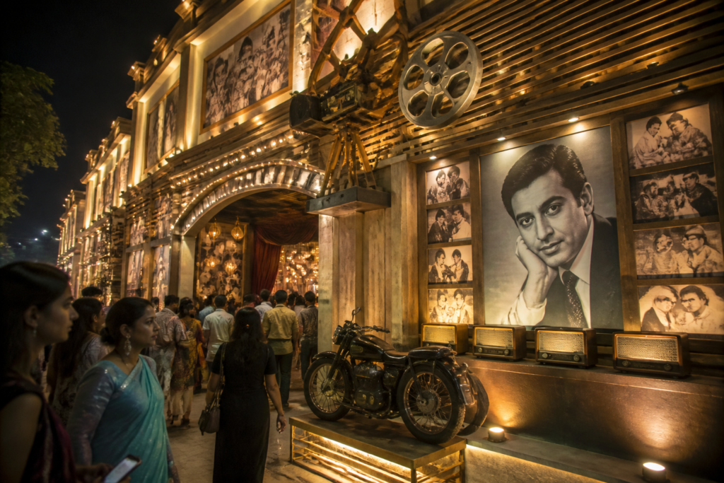 Uttam Kumar birth centenary tribute displayed at a Kolkata Durga Puja pandal