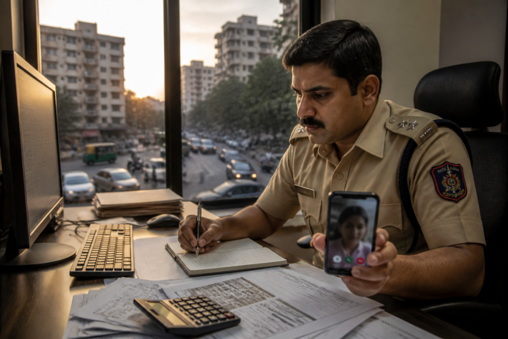 Pune digital arrest scam investigation involving cybercrime officers and financial fraud records