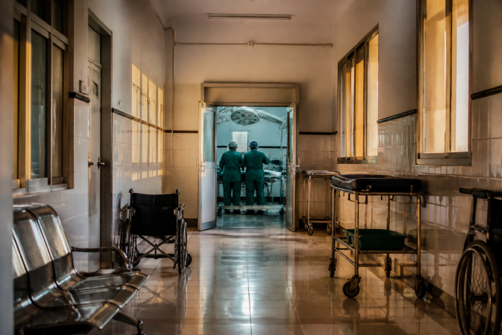 Deendayal Upadhyay Hospital orthopaedic OT in Jaipur, representing underused public hospital infrastructure.