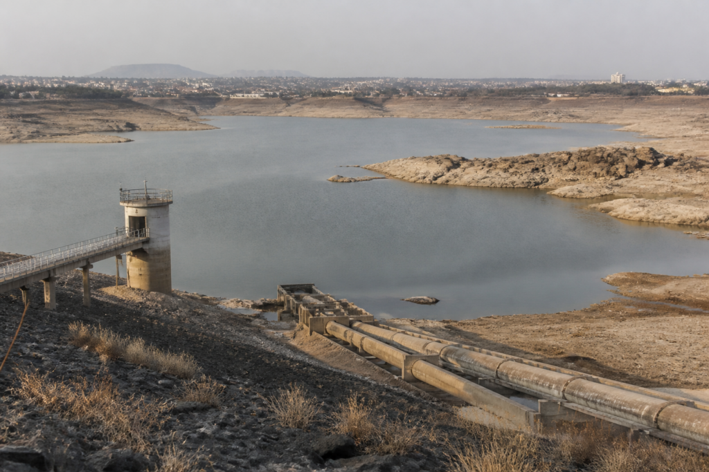 Gangapur dam water storage linked to Nashik water supply and the delayed 600 mcft access project.