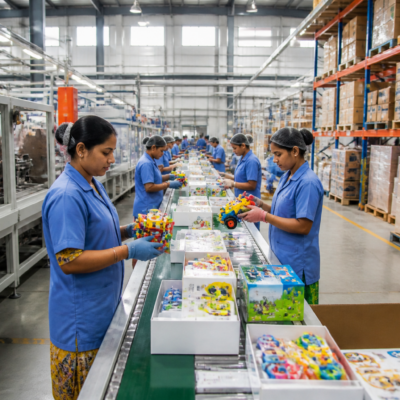 Funskool toy manufacturing and export strategy at an Indian production facility