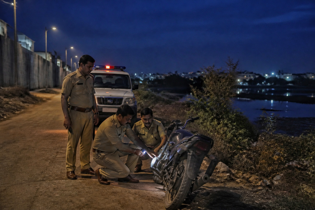 Ahmedabad police operation targeting an alleged burglary gang near Ramol