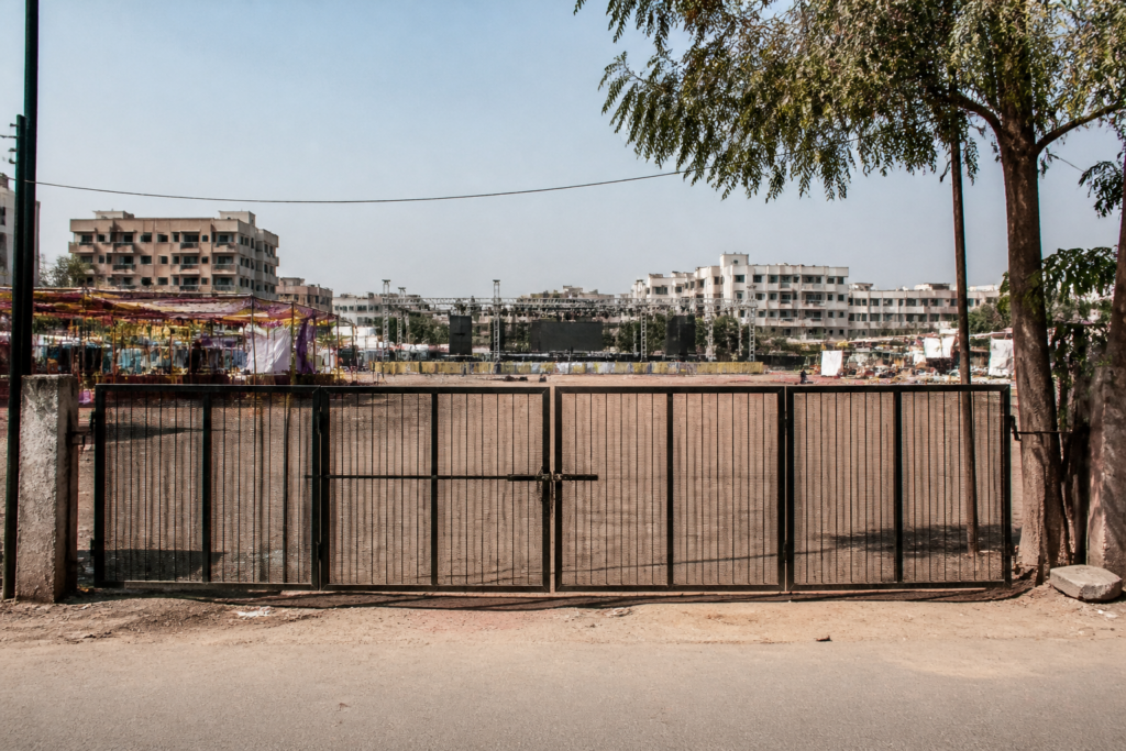 Ahmedabad garba plot sealed by AMC after payment and permit concerns