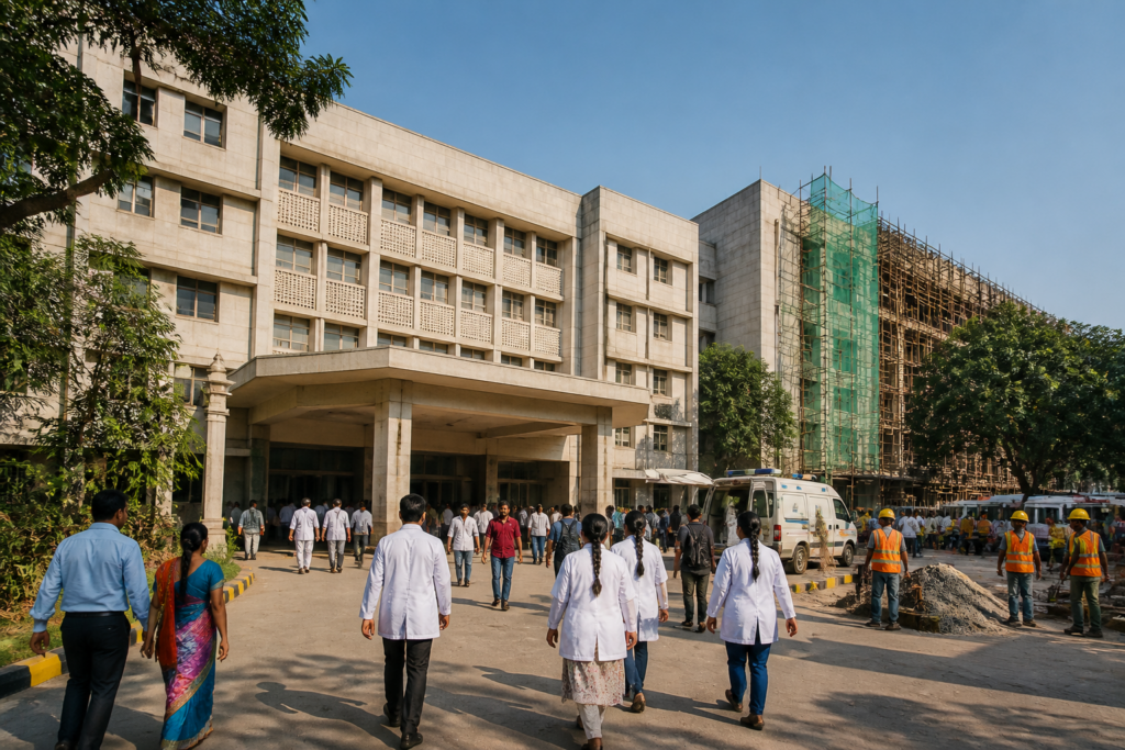 Telangana medical colleges and affiliated government hospital infrastructure