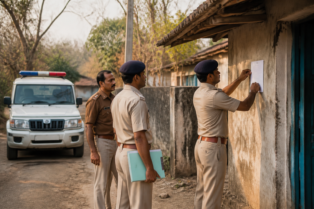 Purulia property freeze notices placed on a house linked to a poppy-straw case