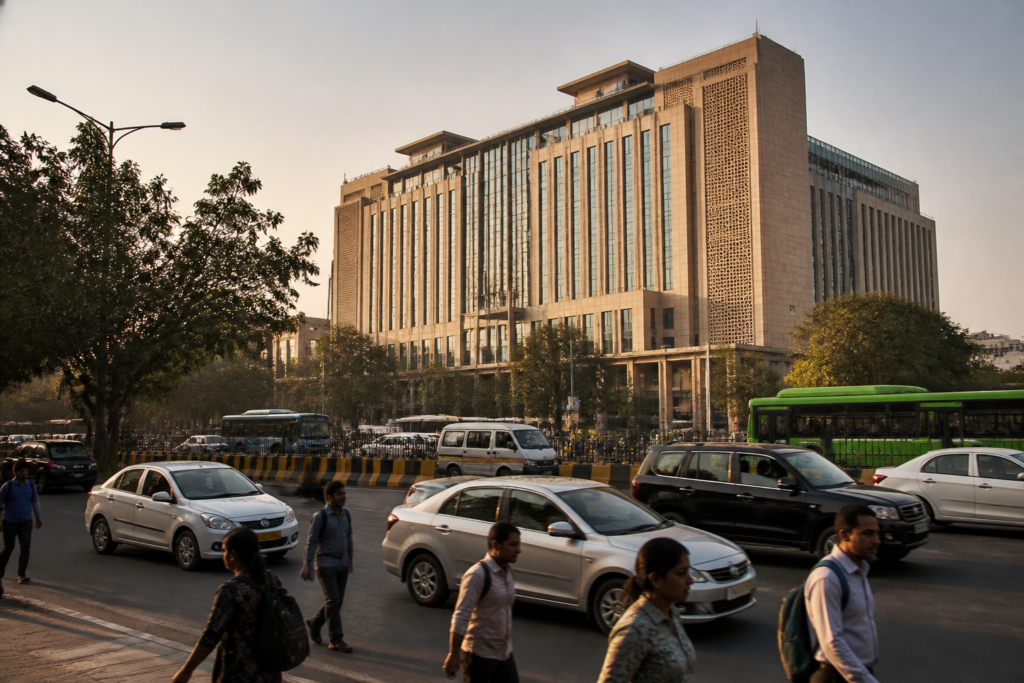 Delhi tax revenue data linked to government offices and urban infrastructure