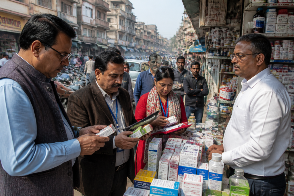 FSDA crackdown on fake medicines in Lucknow’s Aminabad medicine market