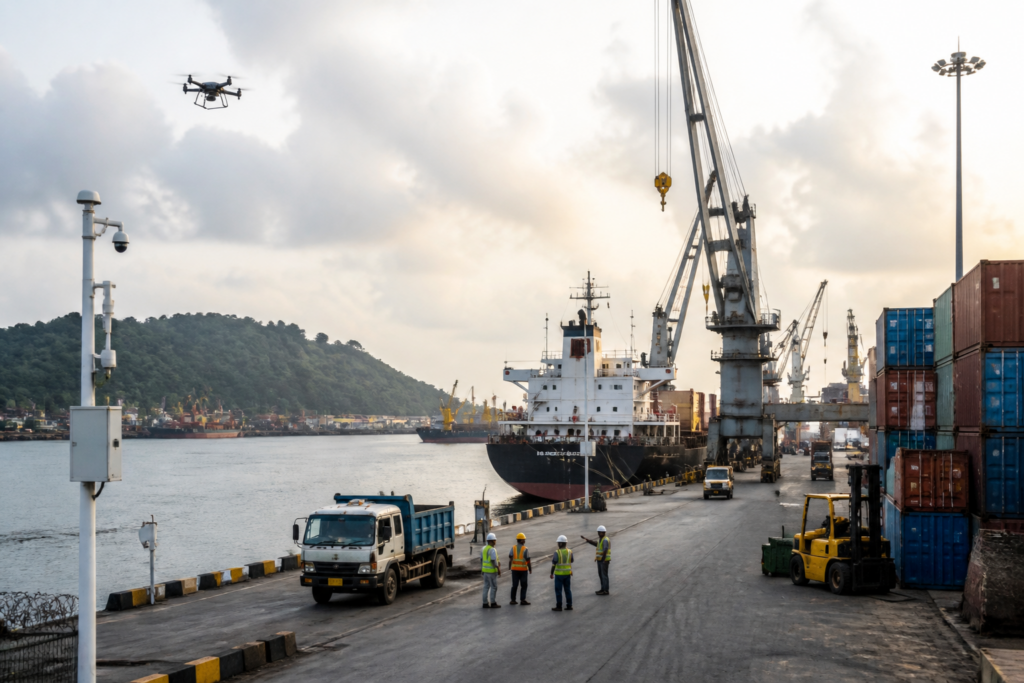 Private 5G network technology supporting operations at Mormugao Port in Goa