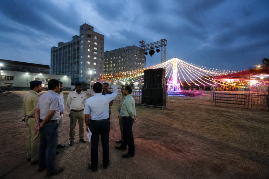 Veraval silent zone near a hospital where a garba event faces noise regulation scrutiny