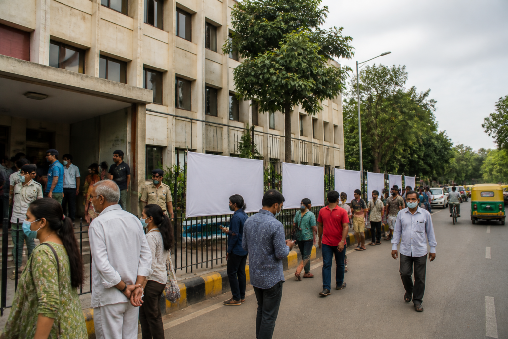Gujarat local body elections represented by a municipal polling area and civic administration buildings
